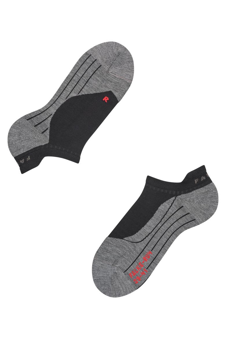 RU4 Endurance No Show Running Socks, Alternate, color, Black-Mix