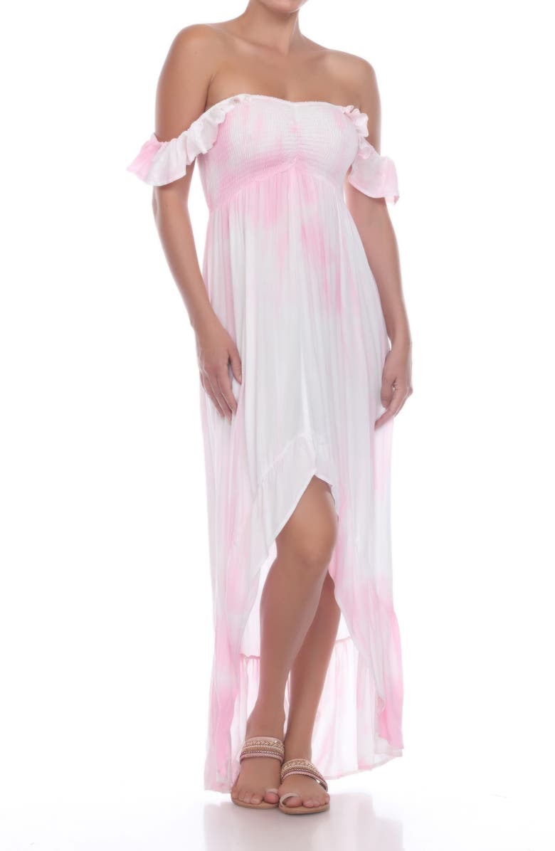 BOHO ME Tie Dye High-Low Dress, Alternate, color, 