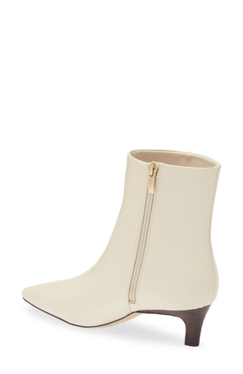 Nordstrom Arazio Genuine Calf Hair Kitten Heel Bootie In Ivory Vanilla