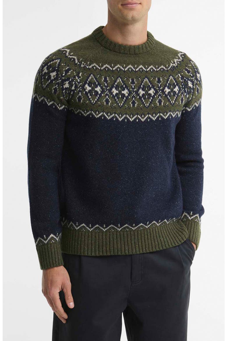 Tisbury Fair Isle Crewneck Sweater, Main, color, OLIVE