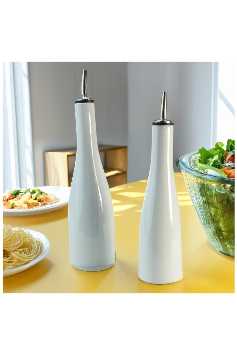 Oil & Vinegar Bottle Set, Alternate, color, WHITE