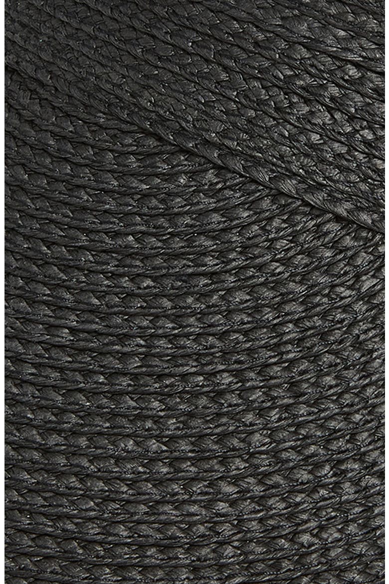 Adjustable Woven Straw Visor, Alternate, color, BLACK