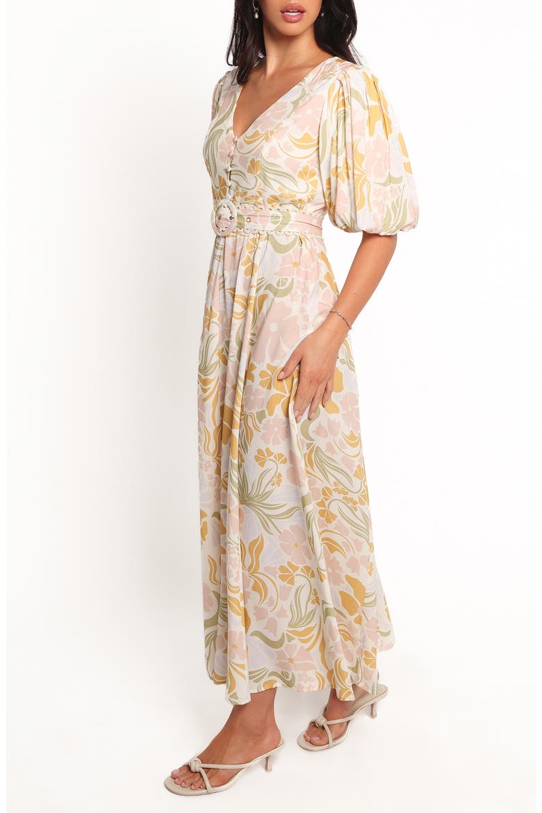 Reva Floral Print Maxi Dress, Alternate, color, ALILA