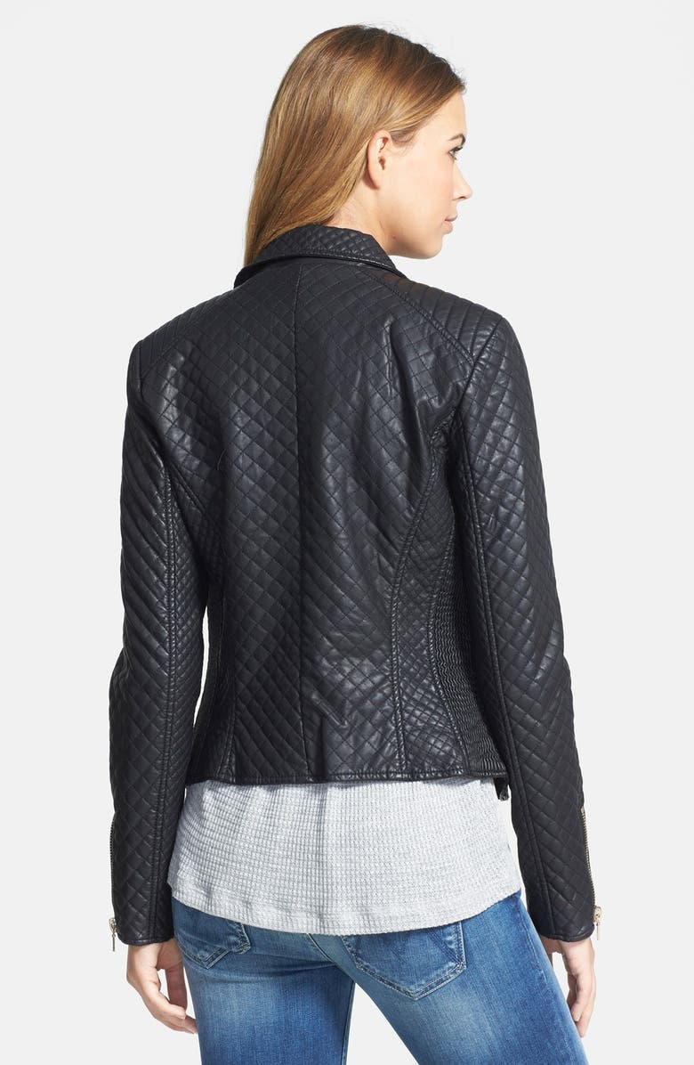 STELLA + LORENZO Faux Leather Jacket, Alternate, color,