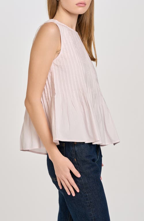 Wayf Gwen Sleeveless Pleated Peplum Top In Baby Pink