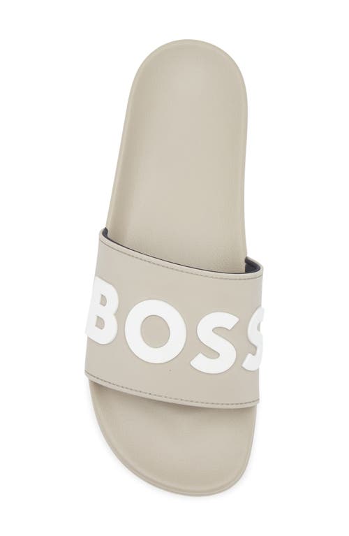 Hugo Boss Boss Kirk Slide Sandal In Gold