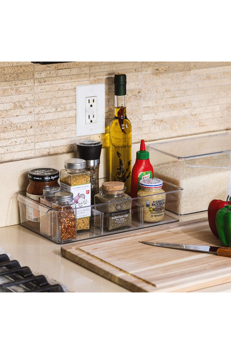 SORBUS 3-Pack Clear Lidded Organizer Bins, Alternate, color, 