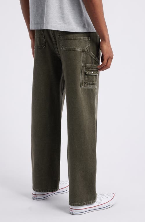 Elwood Relaxed Fit Denim Carpenter Pants In Forest