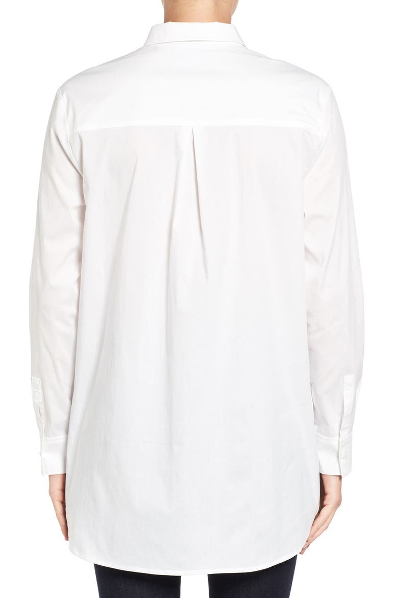 Poplin Boyfriend Shirt, Alternate, color, WHITE