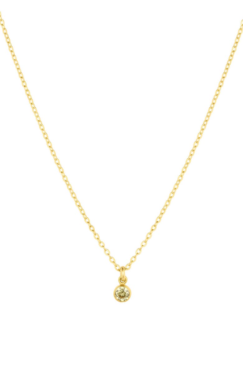 Set & Stones Birthstone Charm Necklace, Main, color, Gold / November