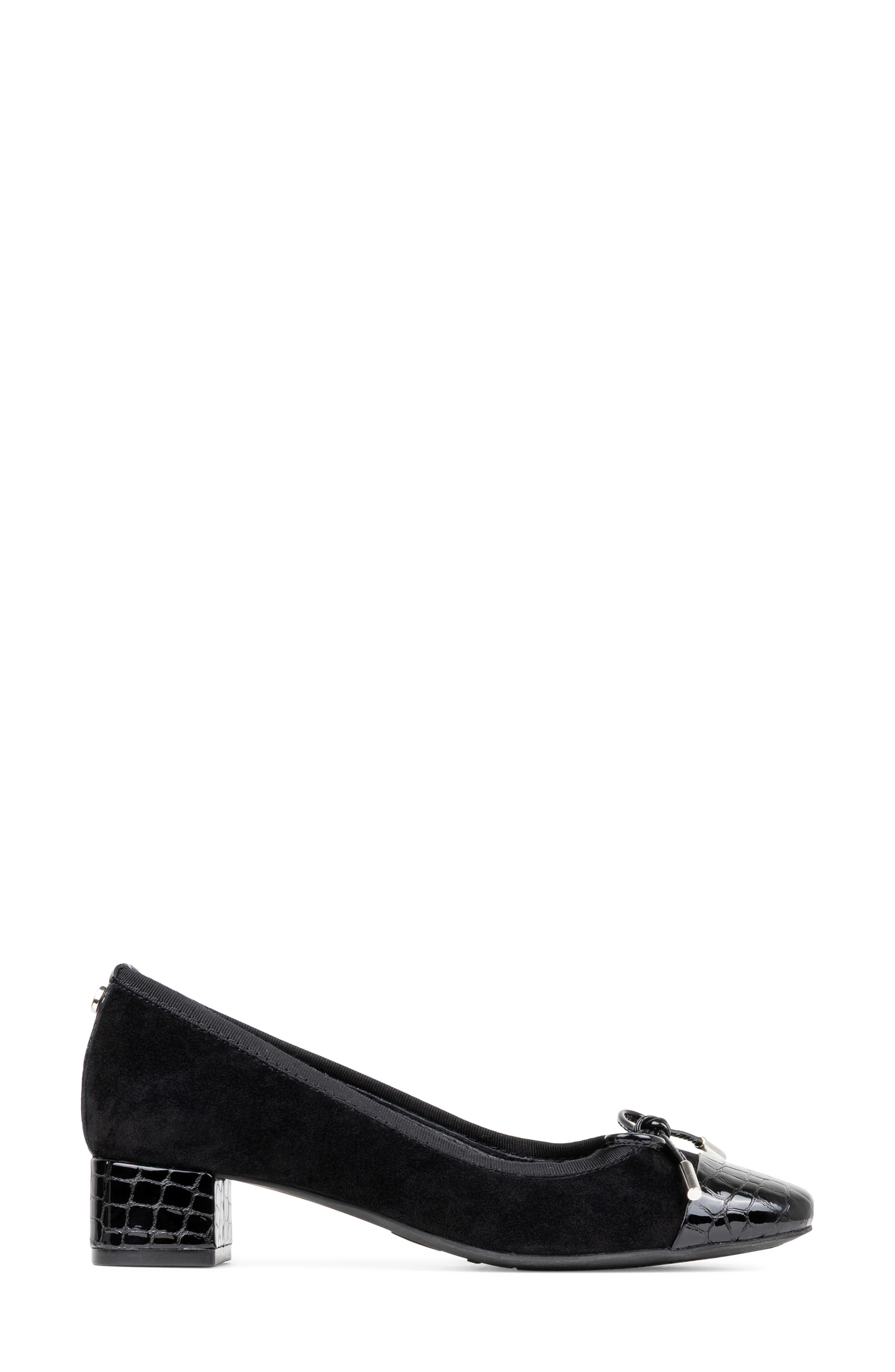 Josefina Cap Toe Pump, Alternate, color, BLACK