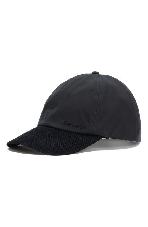 Barbour Ashby Adjustable Cotton Baseball Cap In Blue
