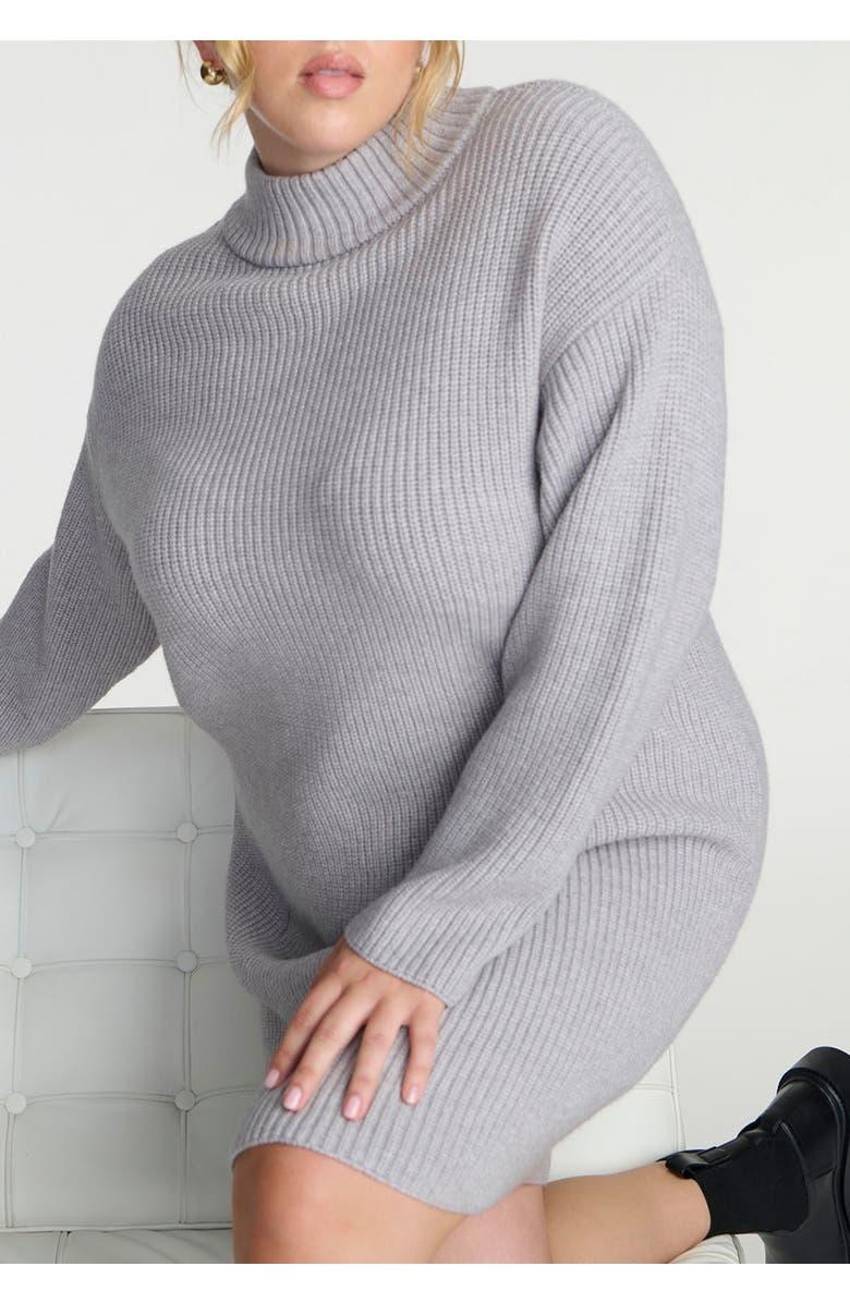 ELOQUII Elements Marled Knit Mock Neck Mini Dress | Nordstrom ELOQUII Elements Marled Knit Mock Neck Mini Dress | Nordstrom