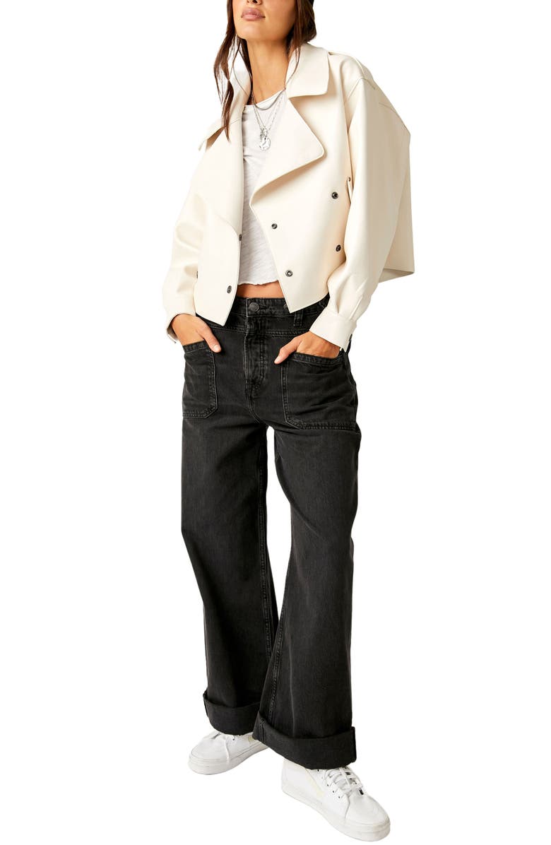 Free People We the Free Palmer Cuffed Baggy Jeans, Alternate, color, 