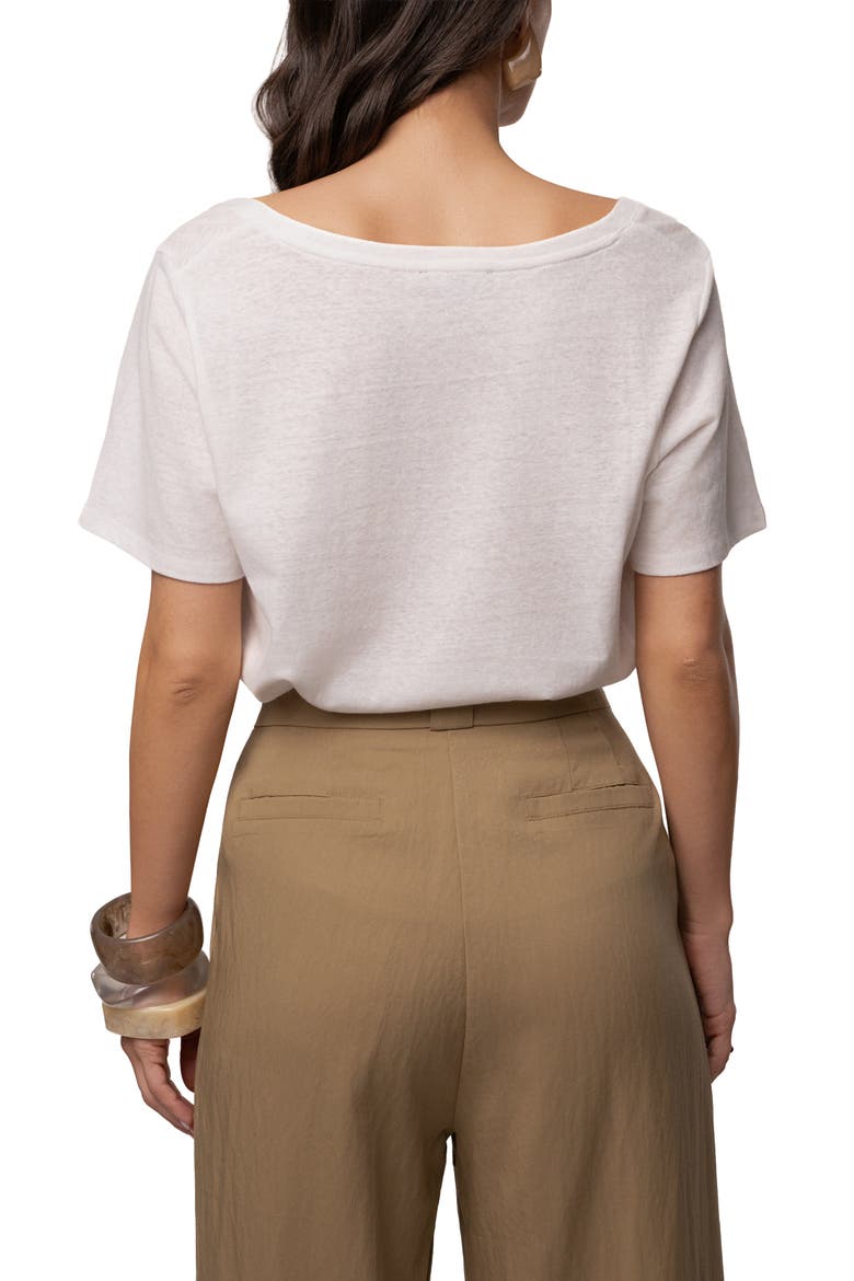 At Ease Scoop Top, Alternate, color, White