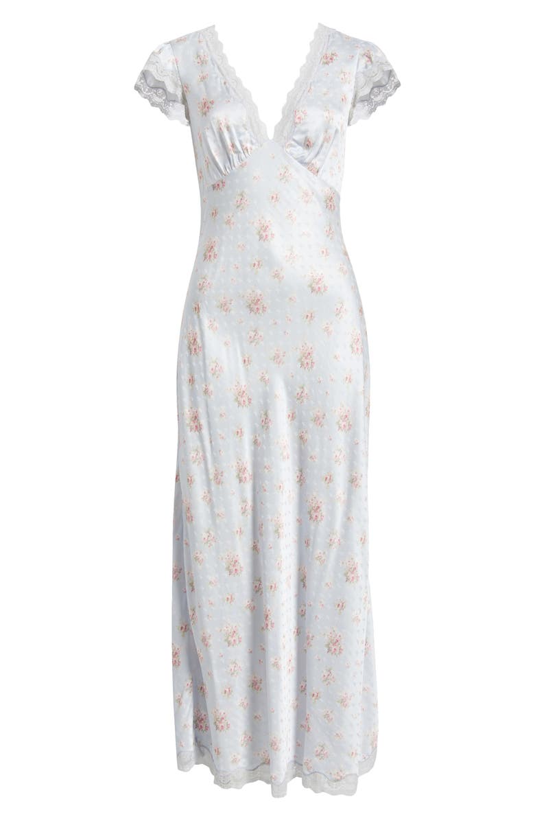 LoveShackFancy Theodore Floral Print Jacquard Dress, Alternate, color,