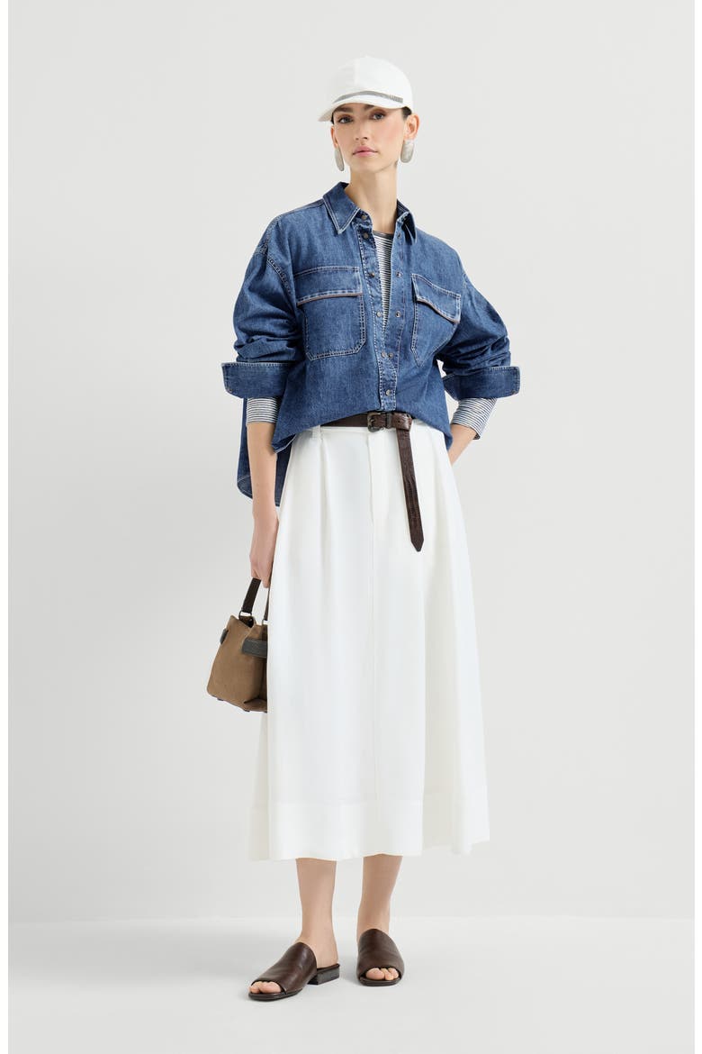 Lightweight denim shirt, Alternate, color, Denim