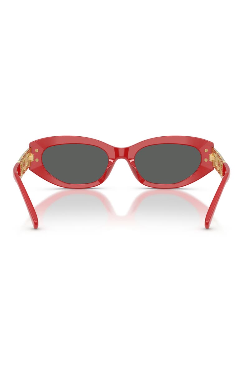 54mm Cat Eye Sunglasses, Alternate, color, FULL RED / DARK GREY