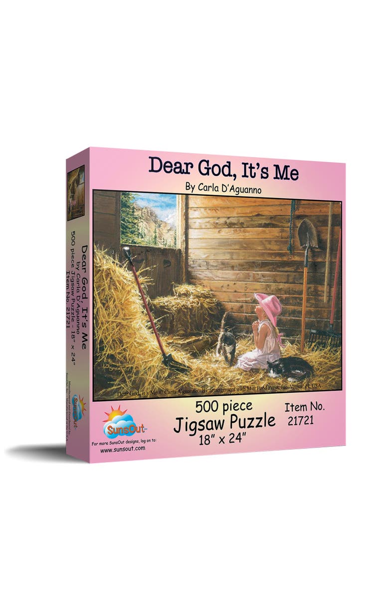 Sunsout Dear God It's Me 500 piece Jigsaw Puzzle for Adults, Main, color, Multicolor