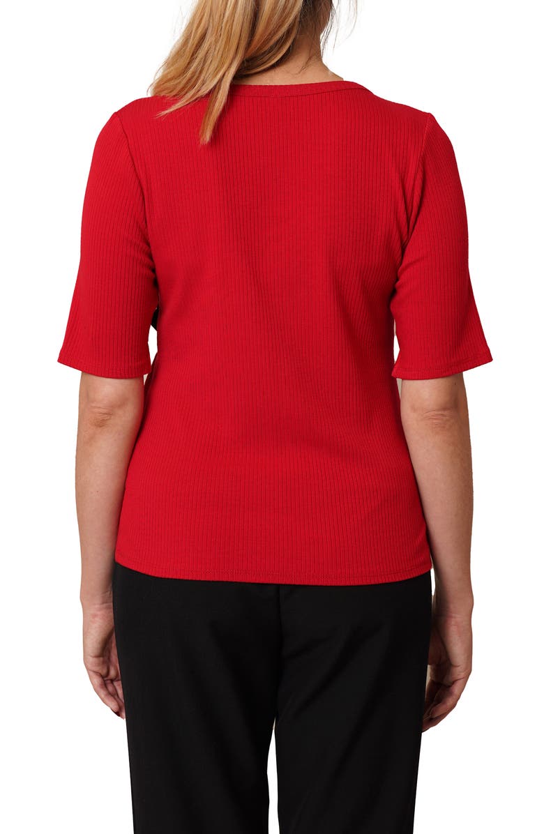 CYRUS V-Neck Elbow Length Sleeve Cardigan, Alternate, color, Salsa