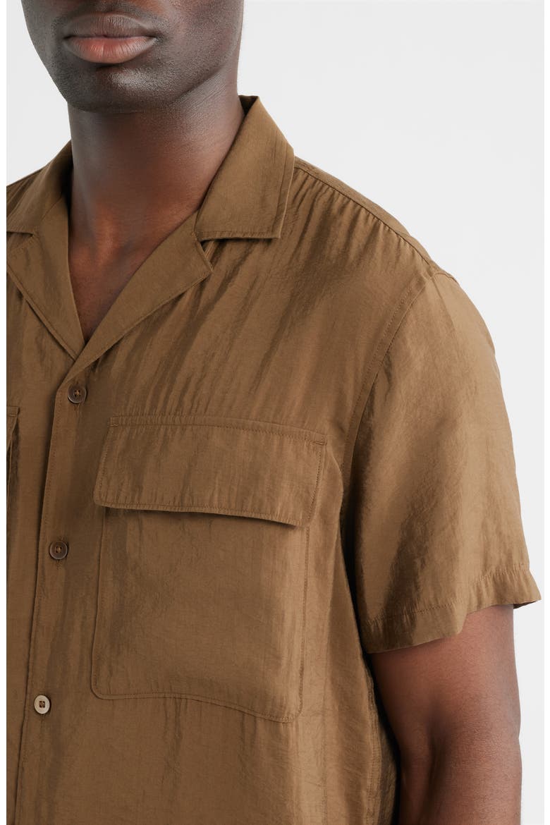 Pocket Resort Short Sleeve Shirt, Alternate, color, BROWN DESERT