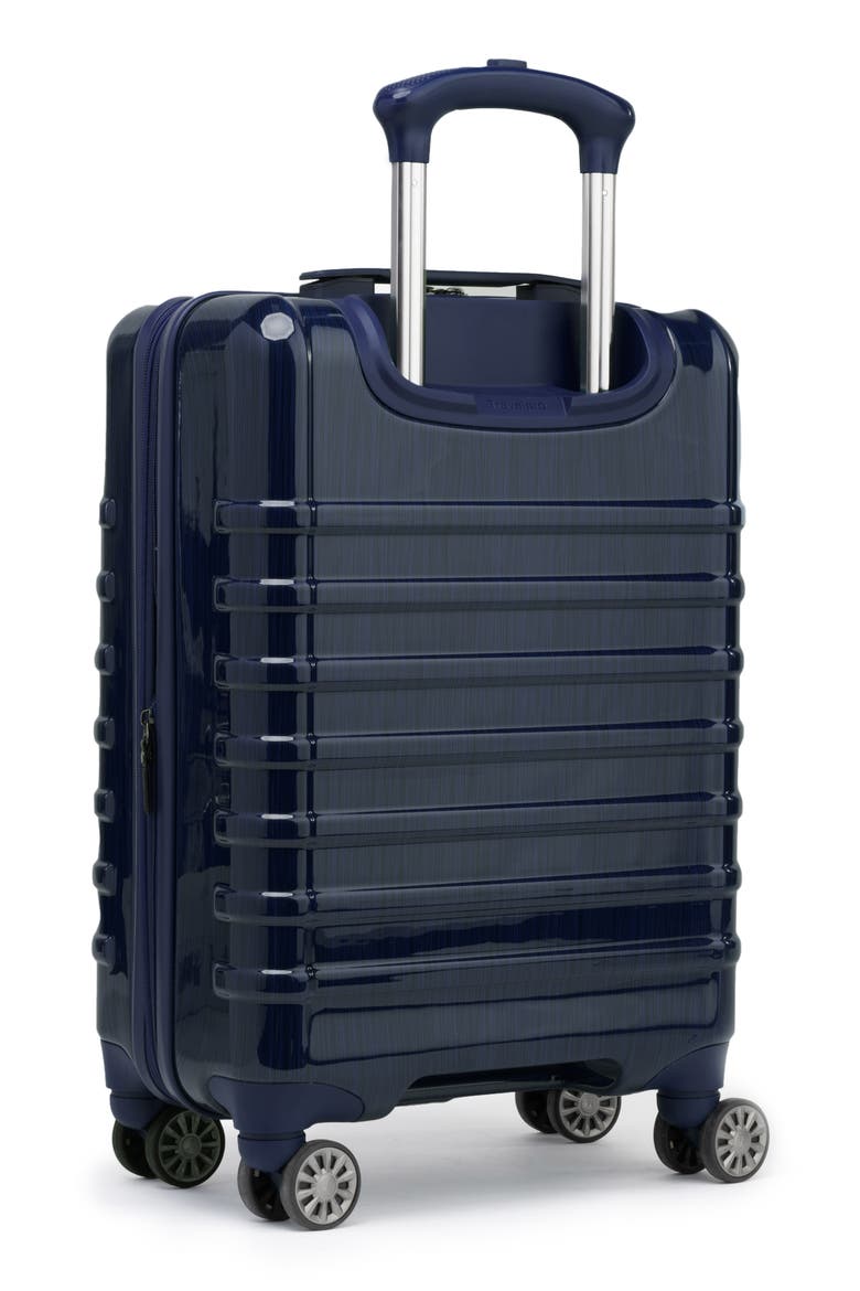 Rollmaster Lite 20 Inch Expandable Hardside Carry-On Suitcase, Alternate, color, DARK NAVY BLACK BRUSHED
