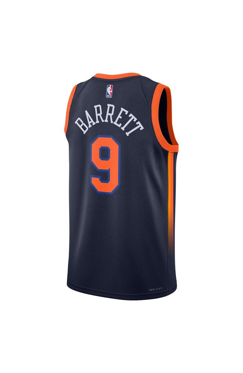 Jordan Brand Unisex Jordan Brand RJ Barrett Navy New York Knicks Swingman Jersey - Statement Edition, Alternate, color, 