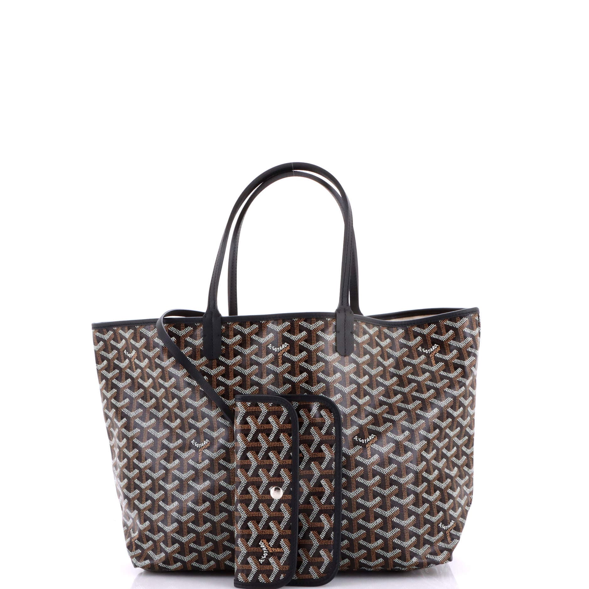 Pre-Owned Goyard Saint Louis Tote Coated Canvas PM, Alternate, color, Black