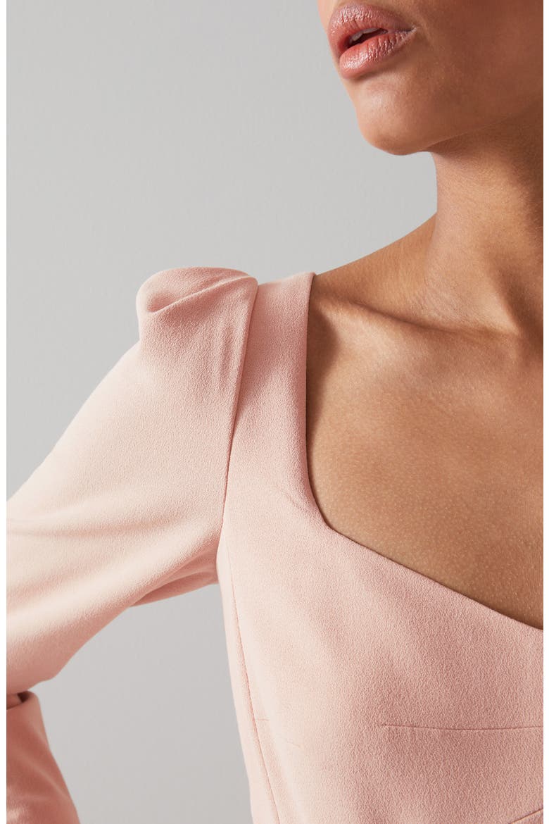 Katerina Long Sleeve Crepe Dress, Alternate, color, PIN-PINK