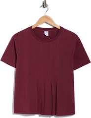 Melrose and Market Short Sleeve Pleated Cotton T-Shirt
