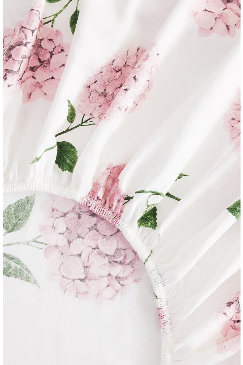Floral 400 Thread Count Cotton Sheet Set, Alternate, color, WHITE/ PINK