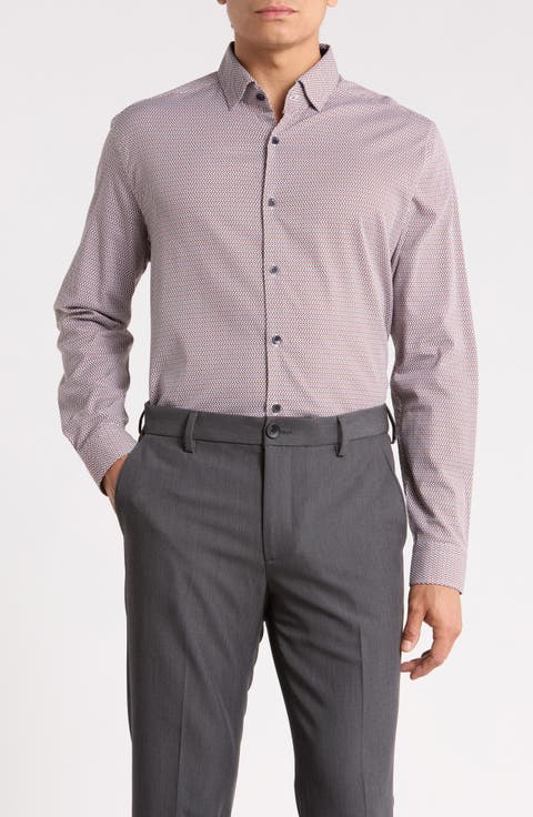 Printed Micro Weave Performance Shirt