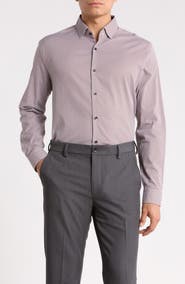 Stone Rose Printed Micro Weave Performance Shirt