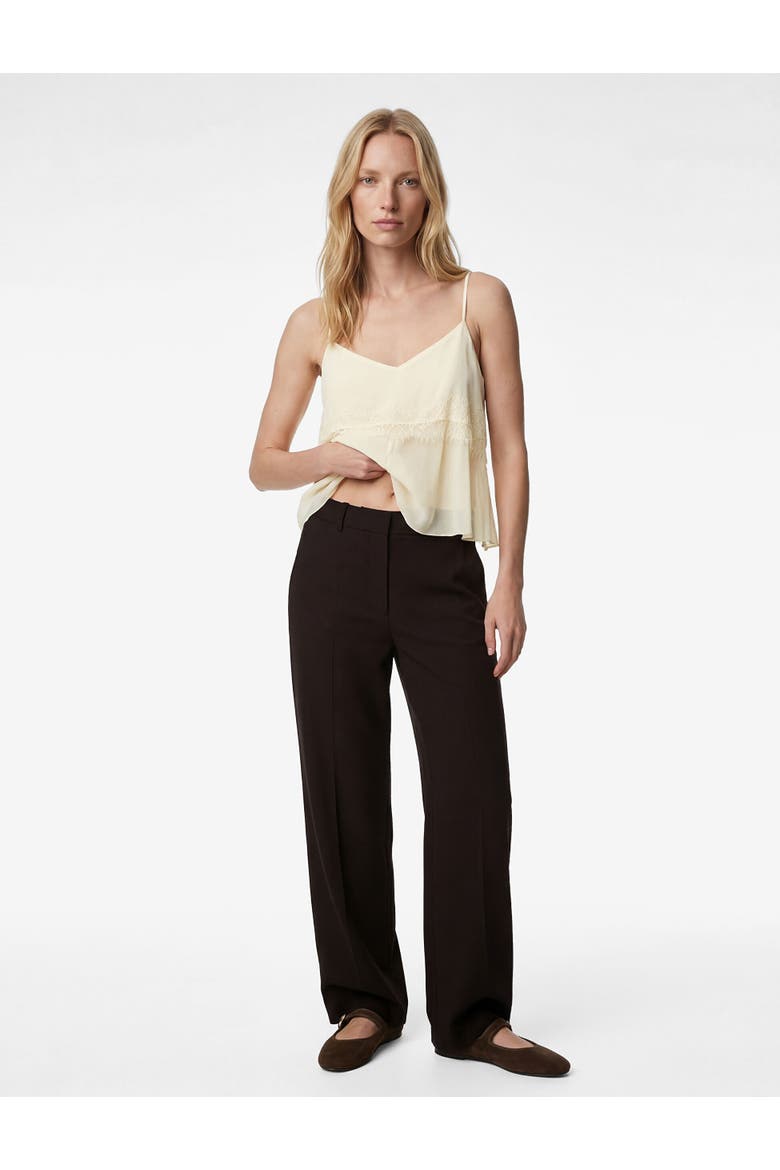 Lace Detail Layered Chiffon Camisole, Main, color, YELLOW