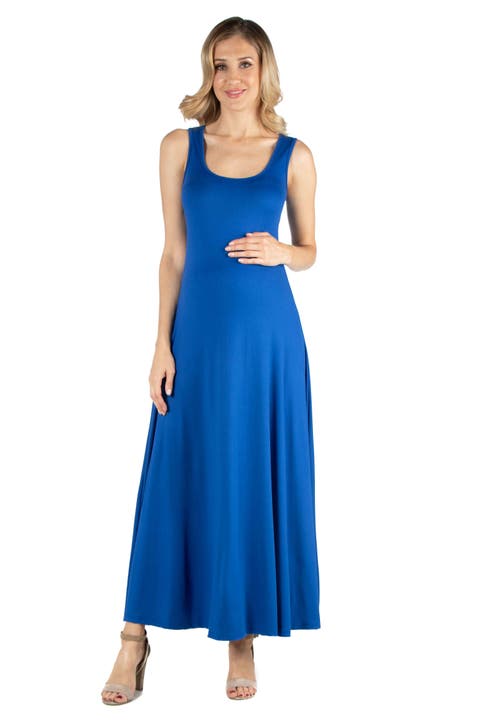 Maternity Slim fit A-Line Sleeveless Maxi Dress
