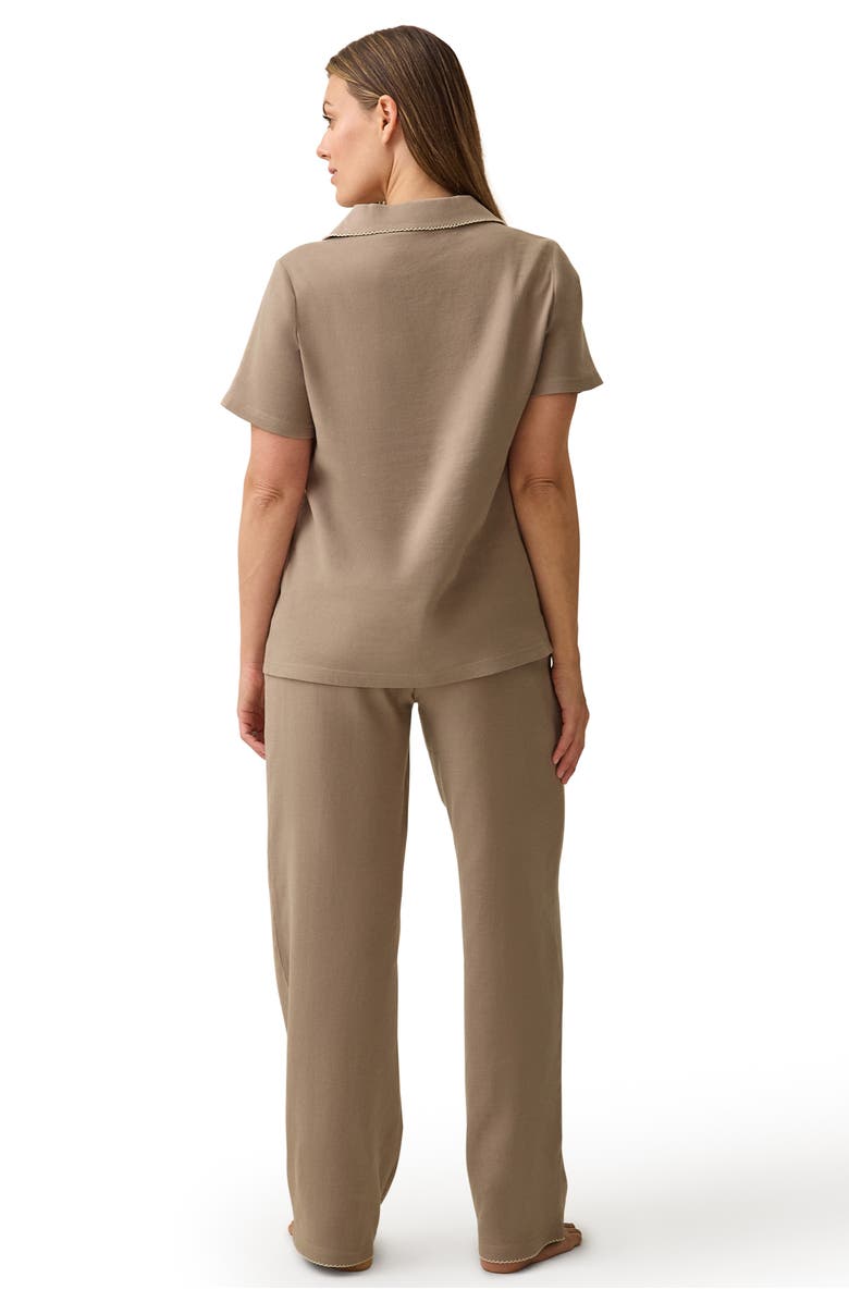 Kindred Bravely Cotton Blend Pajama Set, Alternate, color, Taupe