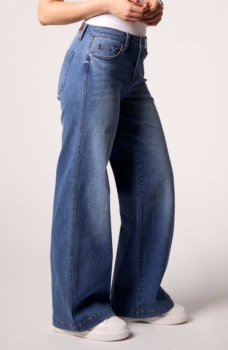 BLUE REVIVAL Waverly Mid Rise Wide Leg Jean, Alternate, color, Madrid