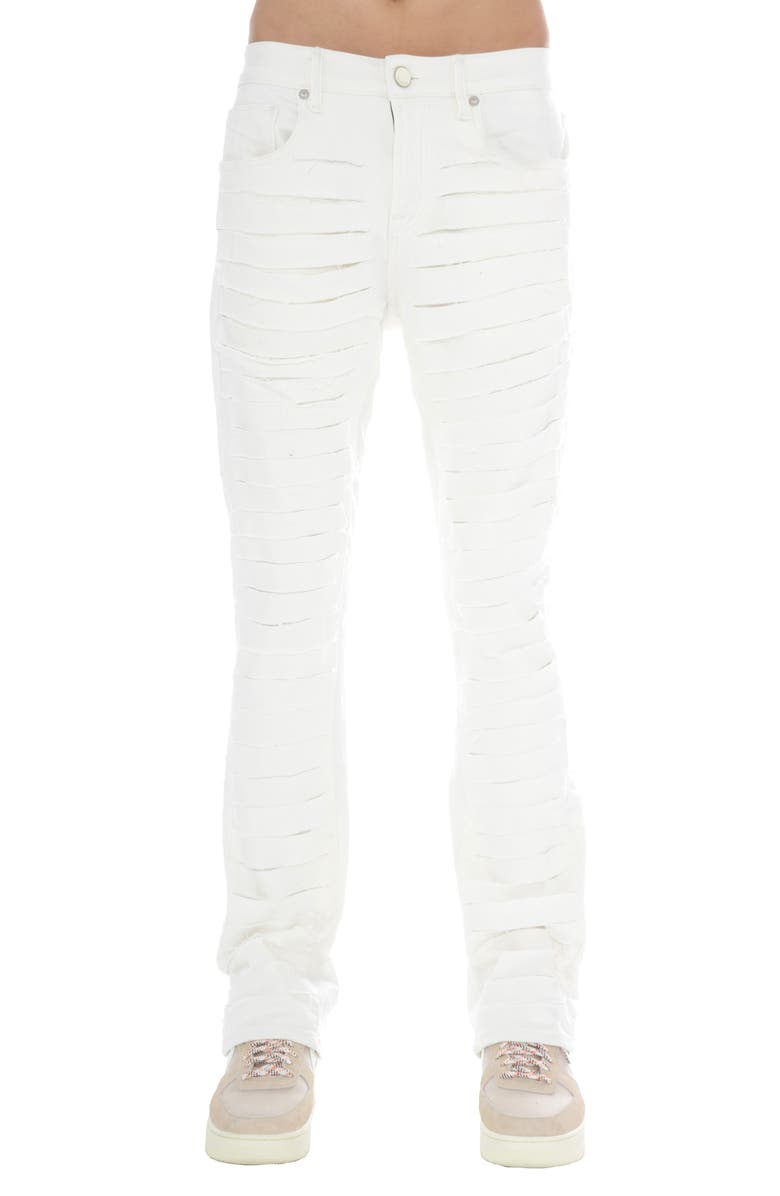 HVMAN Mars Slashed Bootcut Jeans, Main, color, White