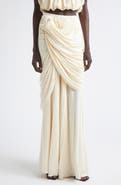 HEIRLOME Effie Draped Silk Maxi Skirt