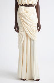 HEIRLOME Effie Draped Silk Maxi Skirt