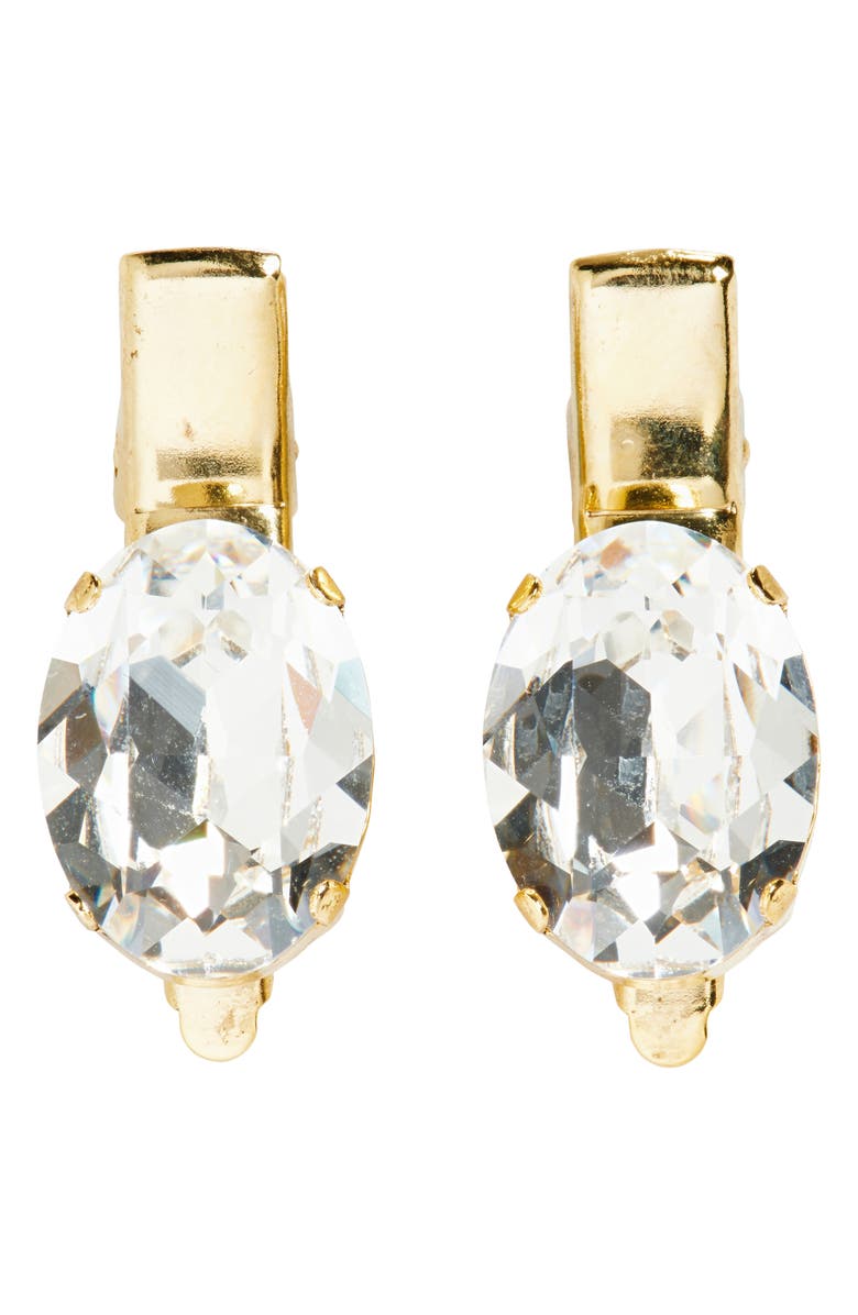 Jennifer Behr Set of 2 Kara Crystal Hair Clips, Main, color, Crystal Antique Gold