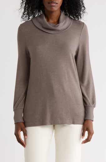 matty m. Cowl Neck Long Sleeve Knit Top