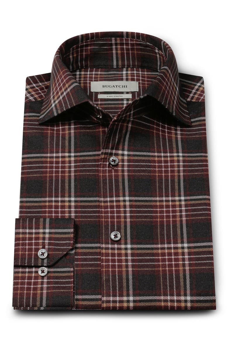 Devon OoohCotton Plaid Button Up Performance Shirt, Alternate, color, BURGUNDY