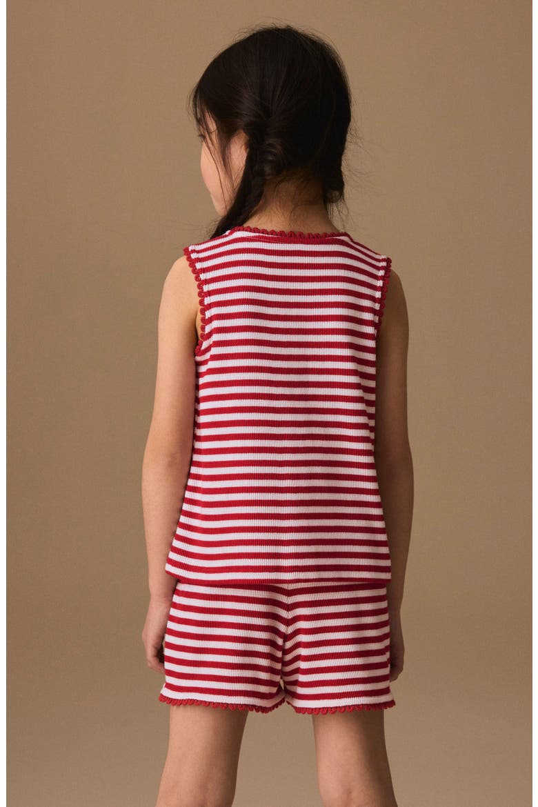 Kids' Stripe Tank & Shorts Set, Alternate, color, RED