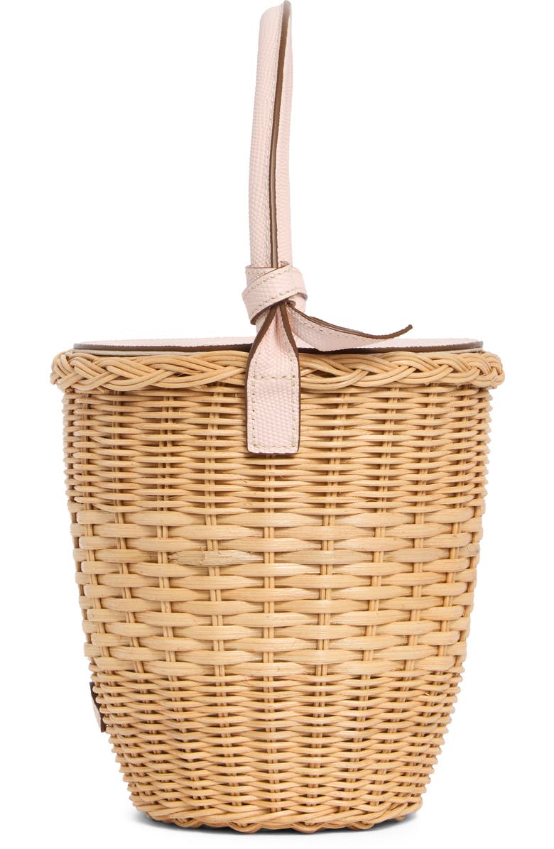 Pamela Munson The Jane Woven Rattan Basket Bag, Alternate, color, Blush