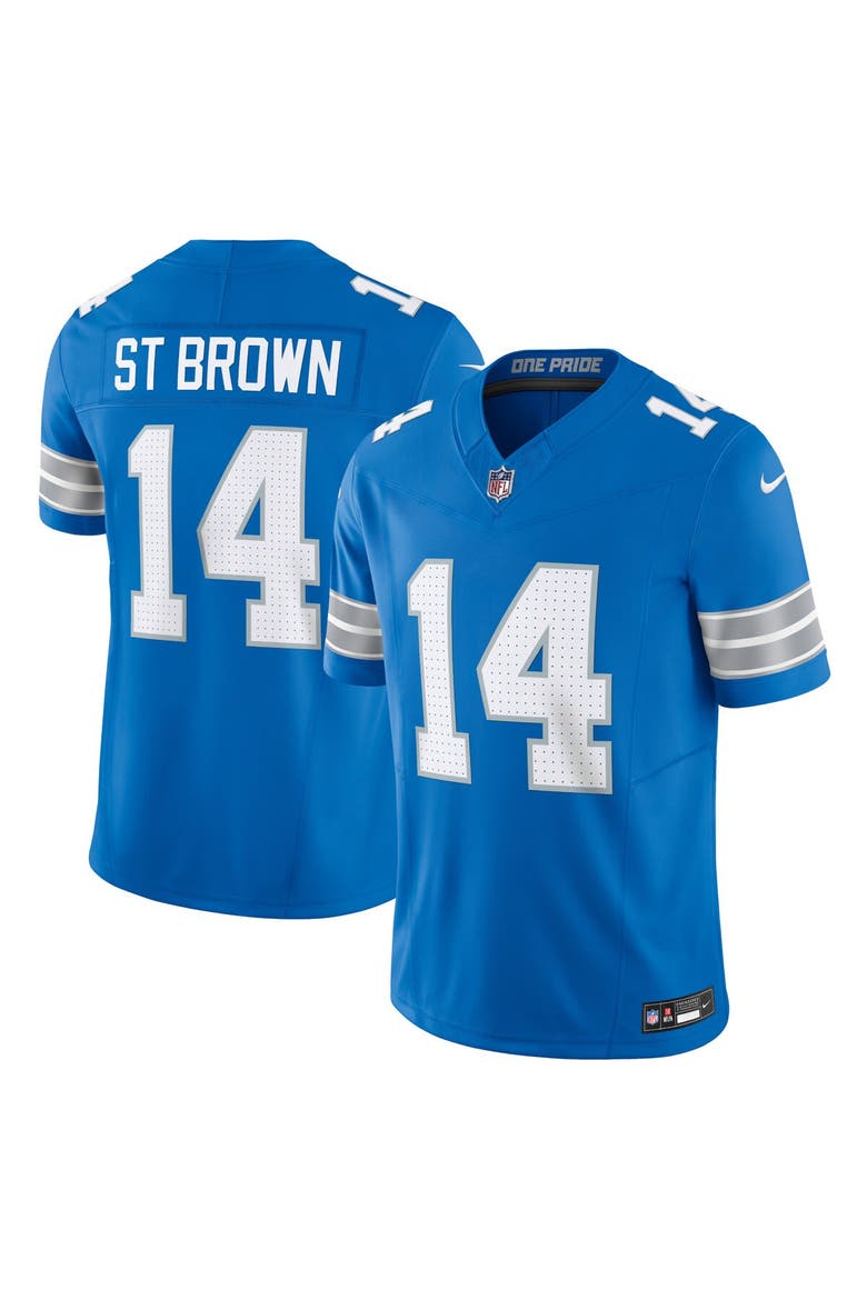 Men's Nike Amon-Ra St. Brown Blue Detroit Lions Vapor F.U.S.E. Limited Jersey, Main, color, Blue