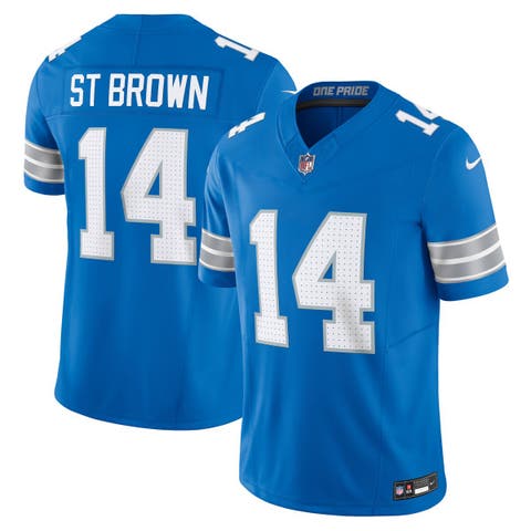 Men's Nike Amon-Ra St. Brown Blue Detroit Lions Vapor F.U.S.E. Limited Jersey