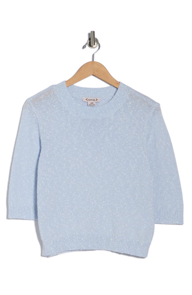 Nanette Lepore Slubbed Sweater, Alternate, color, Heather Faded Blue