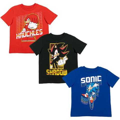 Sonic the Hedgehog 3-Pack Short Sleeve T-Shirts (Toddler, Little Kid & Big Kid)