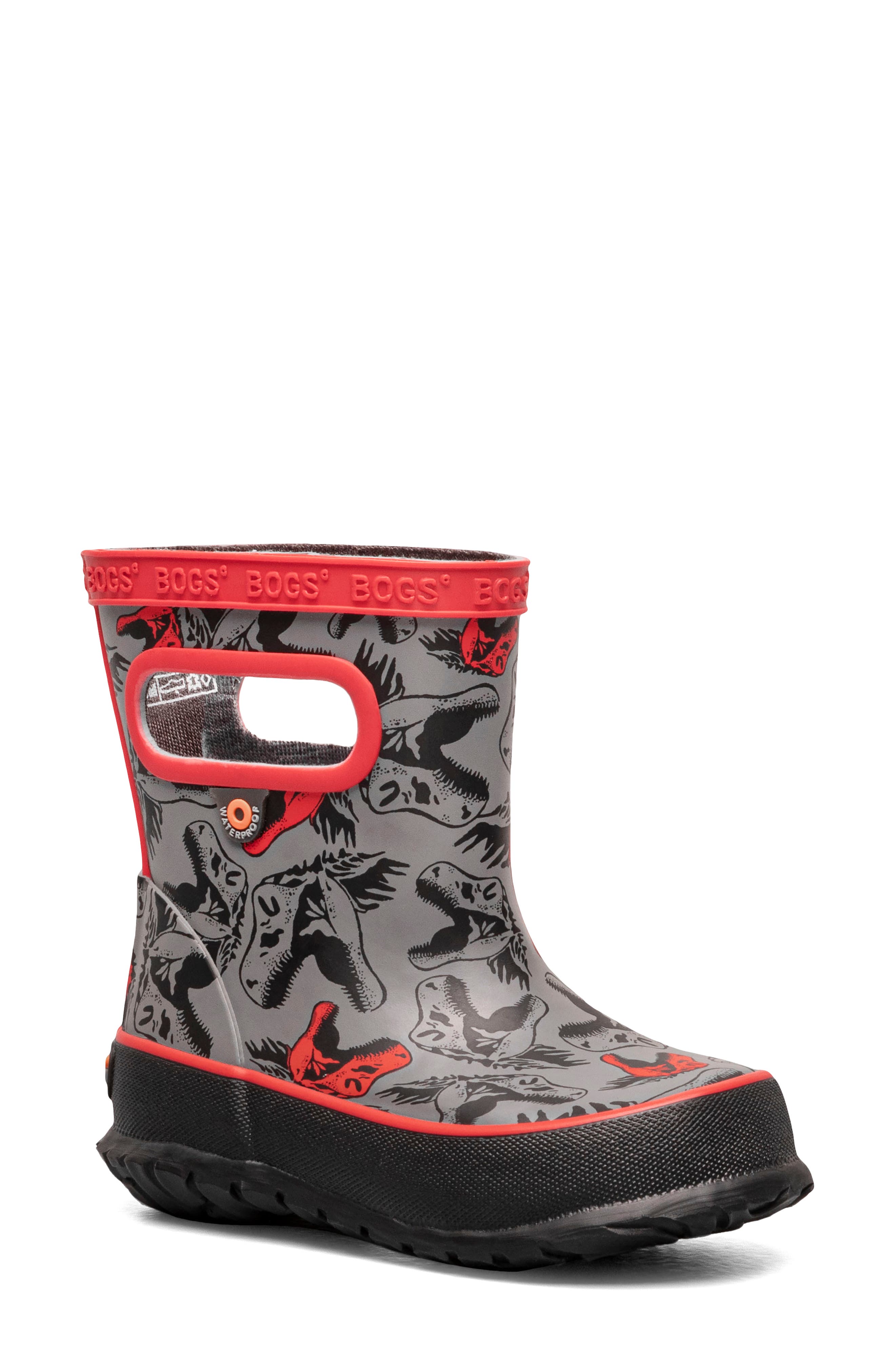 Bogs Skipper Cool Dinos Waterproof Rain Boot, Main, color, 